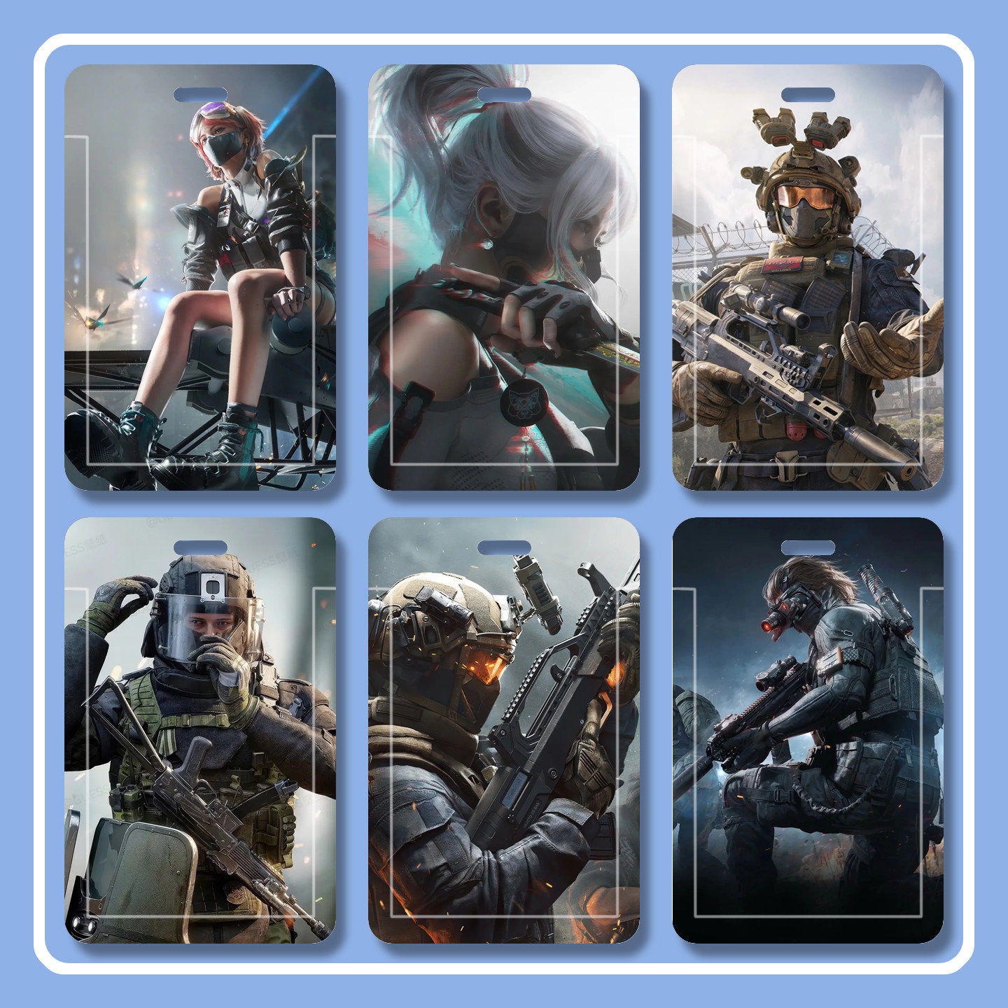 三角洲行动周边学生卡多功能游戏胸牌透明精美滑盖硬饭卡套动漫