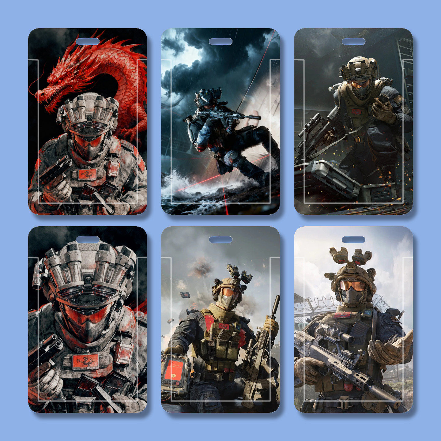 三角洲行动威龙权威多功能游戏胸牌双面透明硬卡套游戏周边学生卡