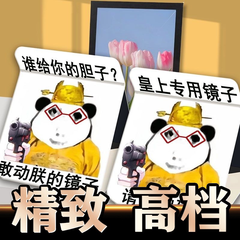 龙图表情包折叠化妆镜子