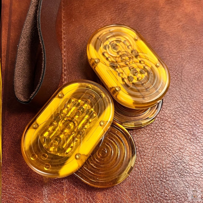 【律动】PEI直推段落旋转式机械叮叮推牌EDC发光解压神器减压把件