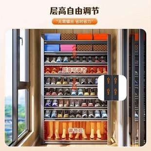 架子家用门口多层置物架铁艺落地收纳架简易钢制大容量入户鞋 鞋 柜