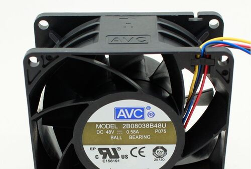 全新原装AVC 2B08038B48U 8038 8cm 48V 0.58A PWM大风双滚珠风扇