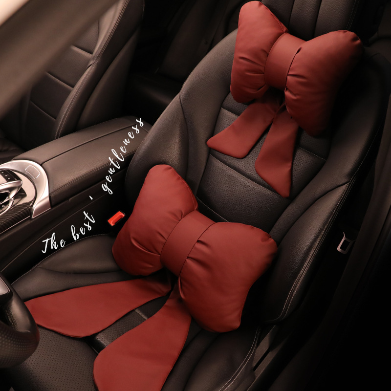 NNGY燕尾纳帕皮头枕抱枕