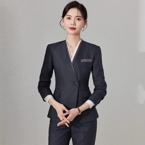 职业西装套装女秋冬酒店前台经理工装美容院珠宝店制服西服工作服