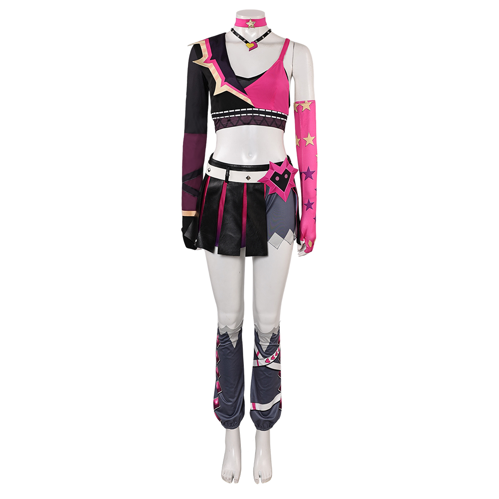 定制 动漫cos 金克斯 粉黑情人节套装cosplay服装欧美游戏