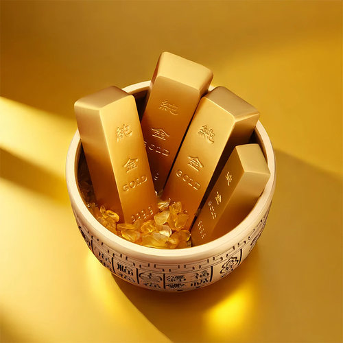 合金小金条仿真沙金金条招财金砖