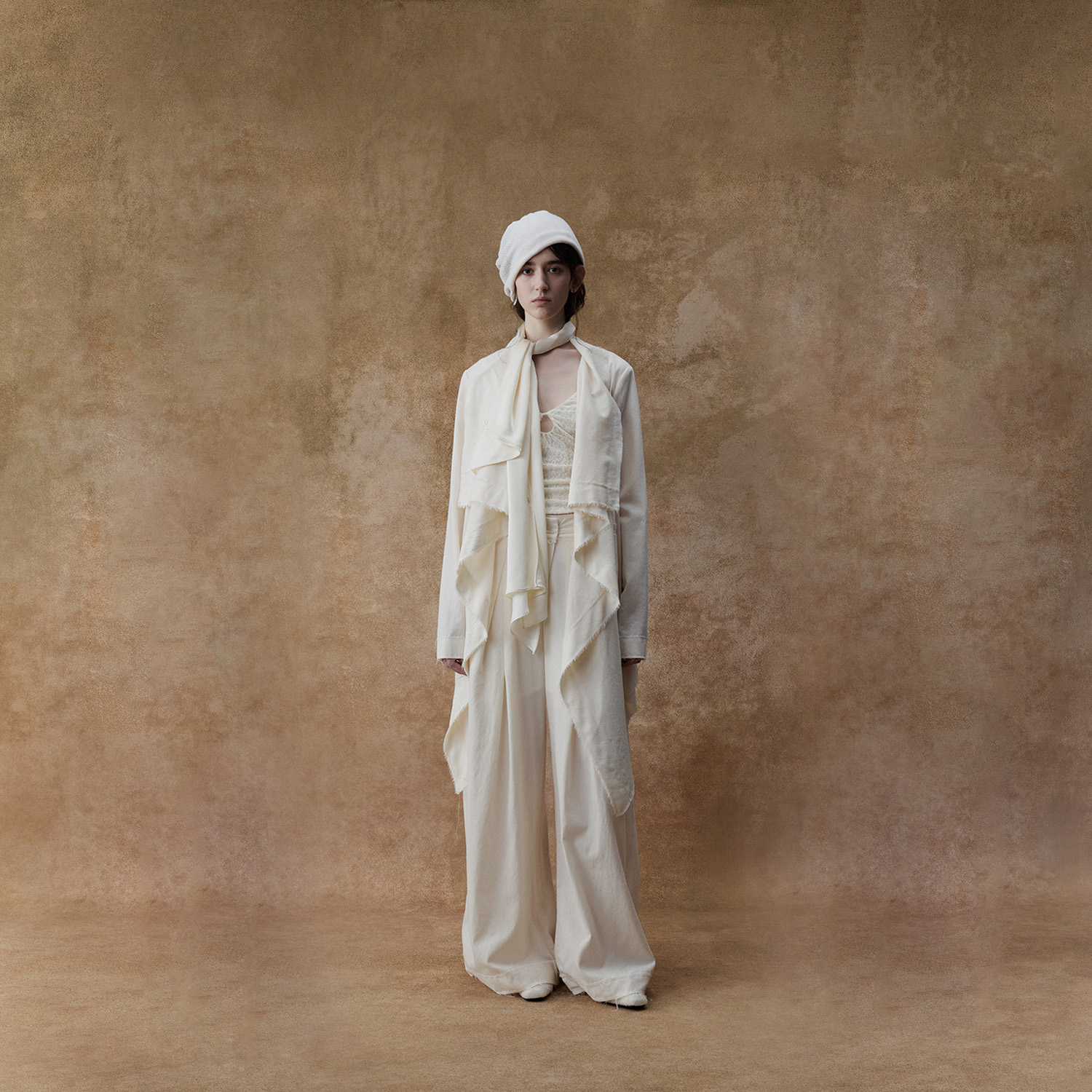 Elywood大翻领蕾丝贴边开衫