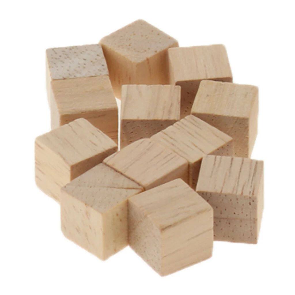 Unfinished Wooden Cubes: 100 Smooth Sanded Craft Blocks - Taobao product photo 5