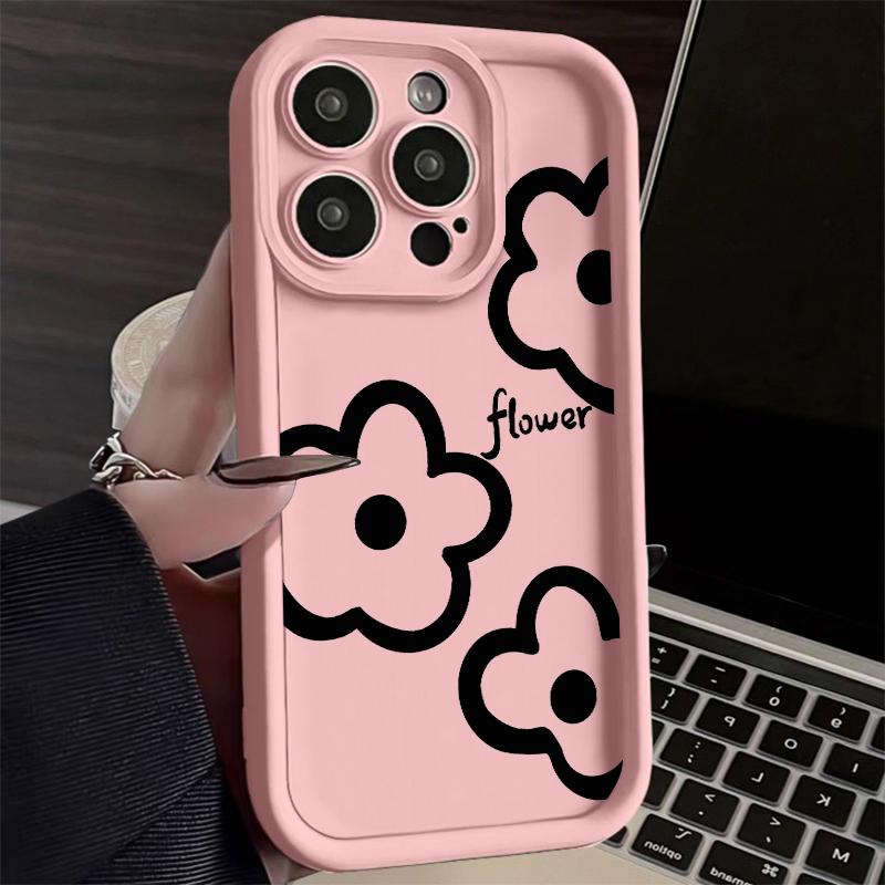 英文花朵opporeno11pro手机壳硅胶reno10/9/8/7se/6/5/4新款女a58x高级a1/a2网红k11防摔a93个性r17保护套