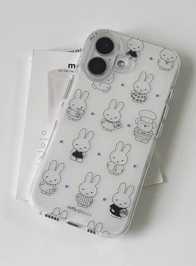 线条可爱兔子蓝色星星oppofindx8手机壳Reno13/12/11/9新款k12全包a5pro大孔a3双层a2/a1硅胶ace5女款保护套