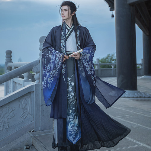 书禹汉服男女同款渐变襦裙