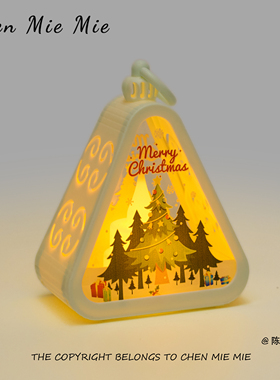 「Merry Christmas」圣诞节复古小夜灯发光礼物桌面摆件具氛围灯