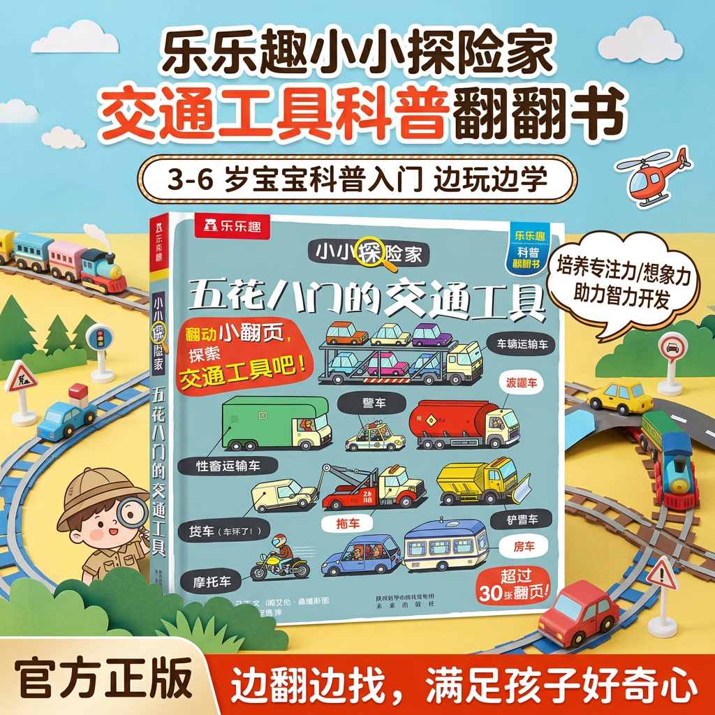 乐乐趣小小探险家交通工具立体书图片