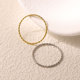 不掉色细0.5mm素圈金戒指女小众设计高级感叠戴钛钢尾戒小指环