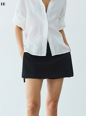 SILAVIE时尚辣妹侧拉两穿mini显瘦简约短裤半裙
