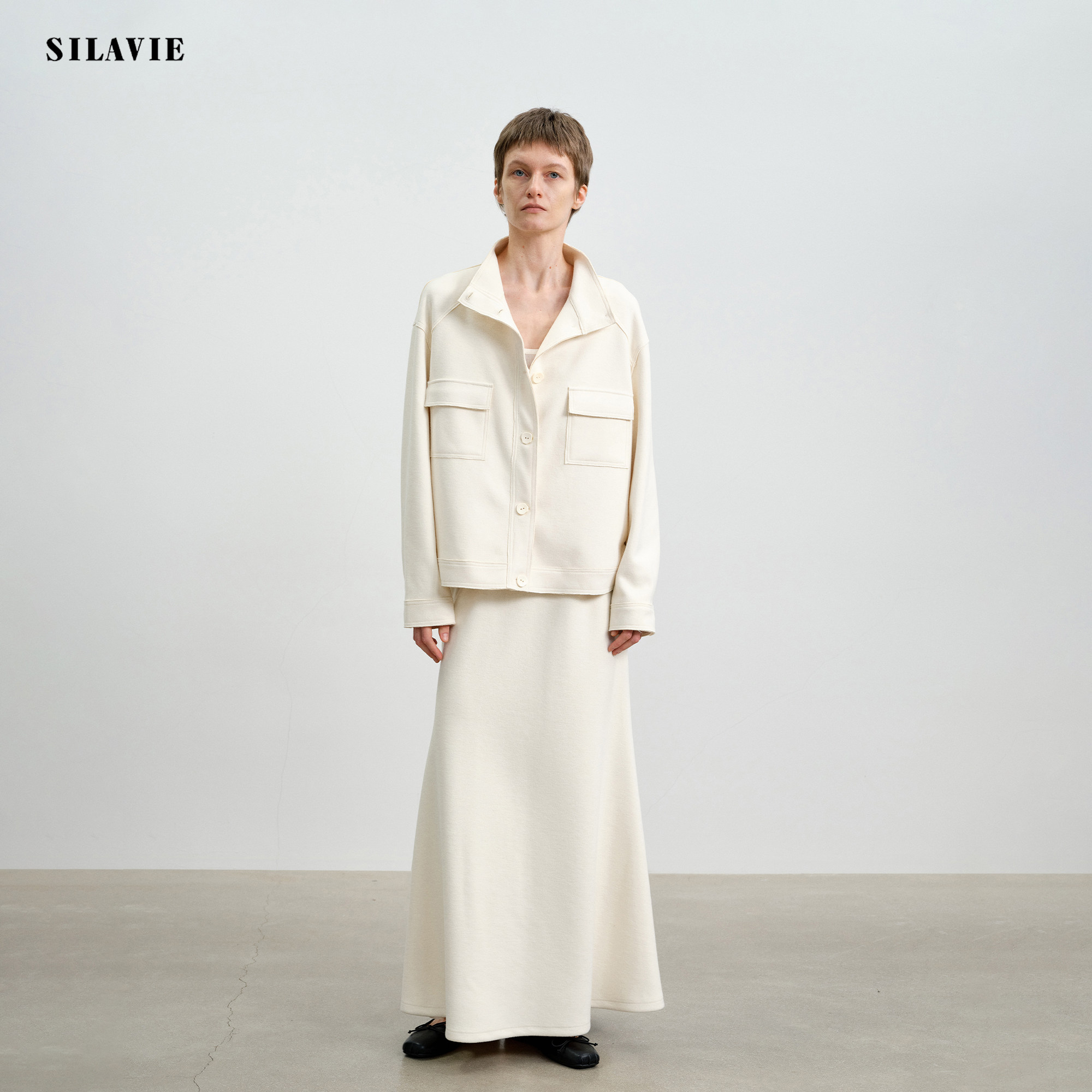 SILAVIE气质优雅散边针织外套/松紧鱼尾半裙两件套套装,女装/女士精品,时尚套装,淘宝优惠券,粉丝福利购,淘宝优惠卷