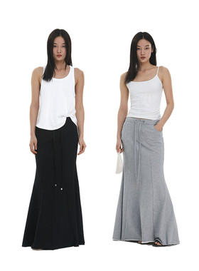 40%Off SILAVIE 原创设计大摆尾抽绳半身裙女修身显瘦鱼尾长裙