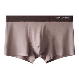 60支莫代尔裸感亲肤男士内裤透气大码平角裤中腰无痕5A抗菌裆内裤