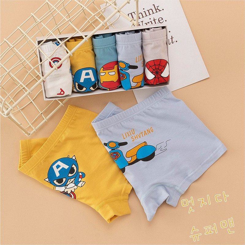 儿童内裤纯棉英雄卡通平角短裤无骨宝宝小男孩学生薄夏款裤头,童装/婴儿装/亲子装,内裤,淘宝优惠券,粉丝福利购,淘宝优惠卷