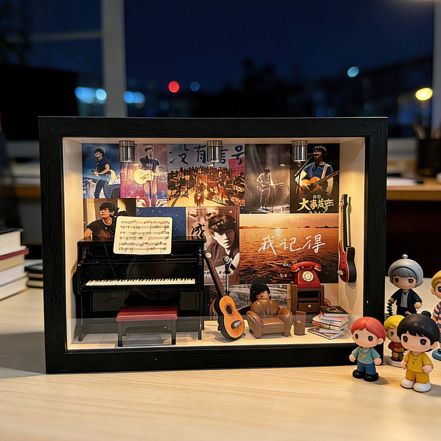 z杰伦相框Z雷的小屋材料包陶喆手工DIY拼装模型摆件礼物小屋夜灯,玩具/童车/益智/积木/模型,建筑/DIY小屋/拼装模型,淘宝优惠券,粉丝福利购,淘宝优惠卷