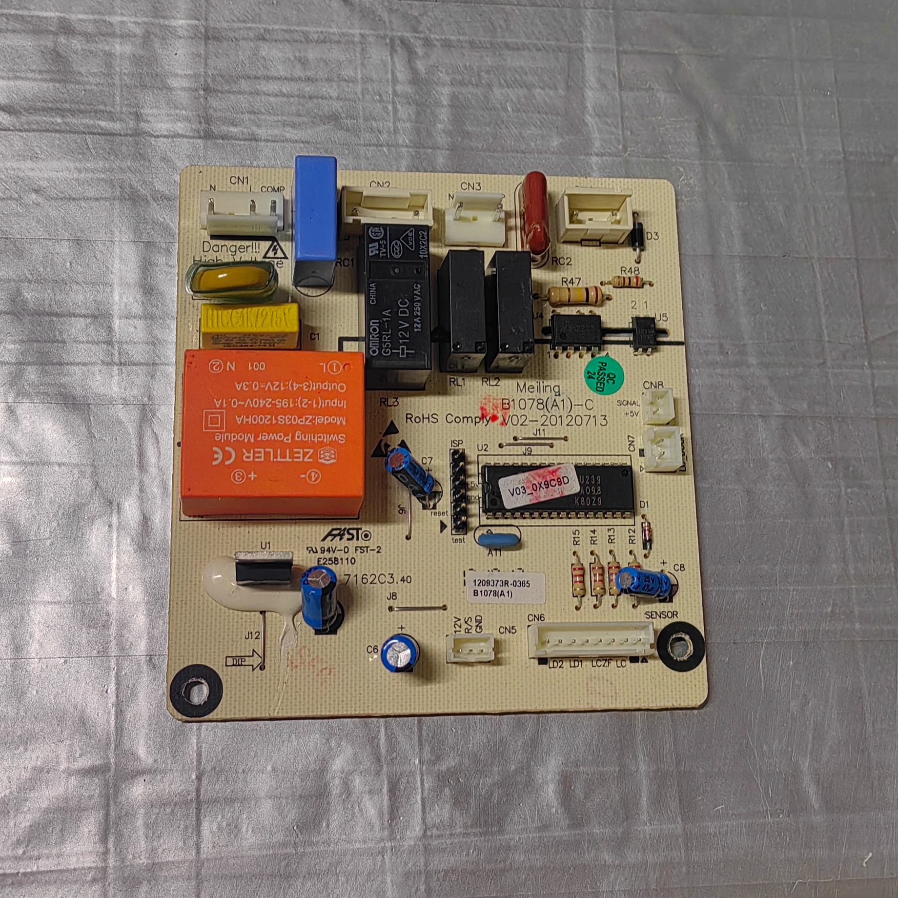 美菱冰箱主机板BCD-450ZE9N B1078(A1)-C线路板控制板电源板主板