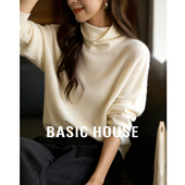 House 百家好高领纯色基础版 巨保暖羊毛衫 Basic 女冬新款 百搭内搭