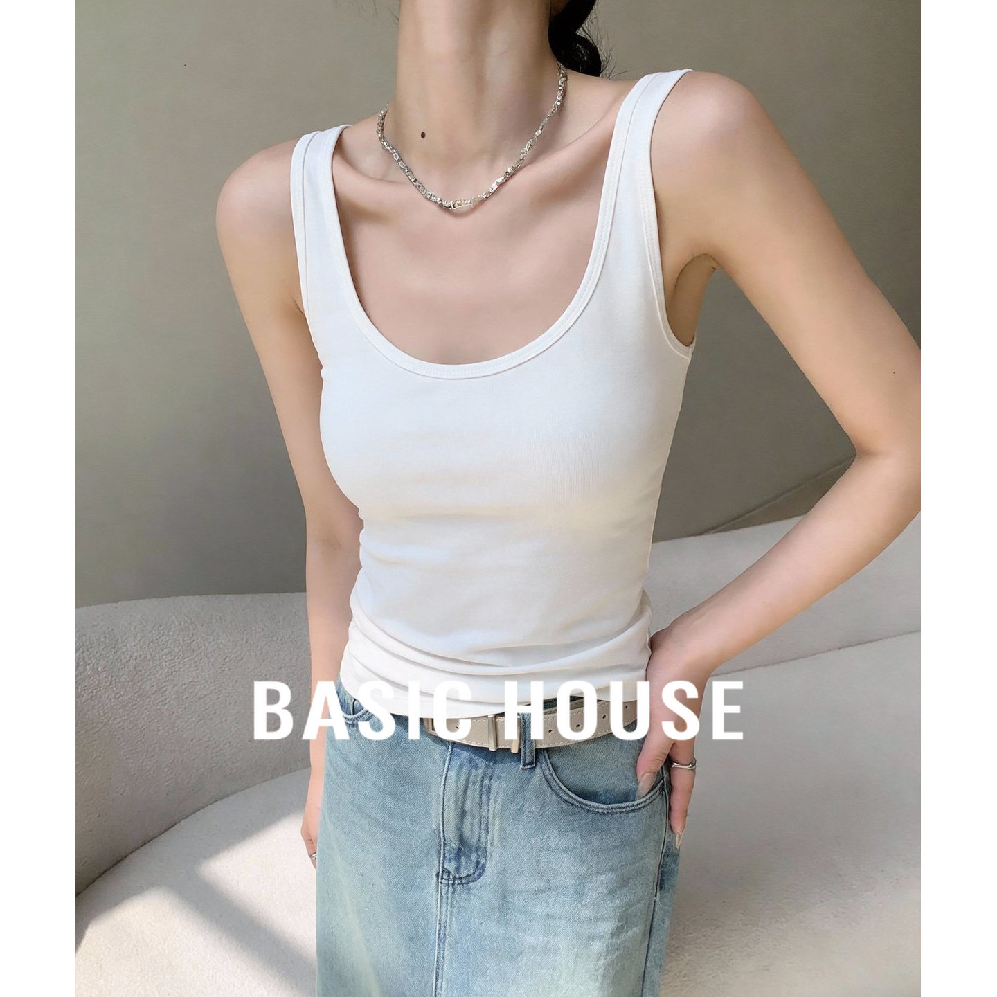 百家好吊带背心女带胸垫春季2026新款显瘦内搭无痕打底外穿上衣