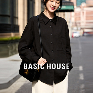 新款 Basic 春季 百家好简约轻薄衬衫 慵懒风气质宽松显瘦上衣 House