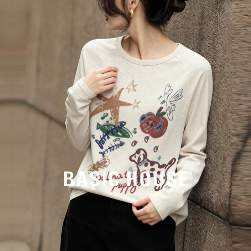 可爱小狗长袖T恤