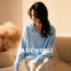新款 Basic 女冬季 百家好蓝色套头羊毛衫 连帽慵懒风针织毛衣 House