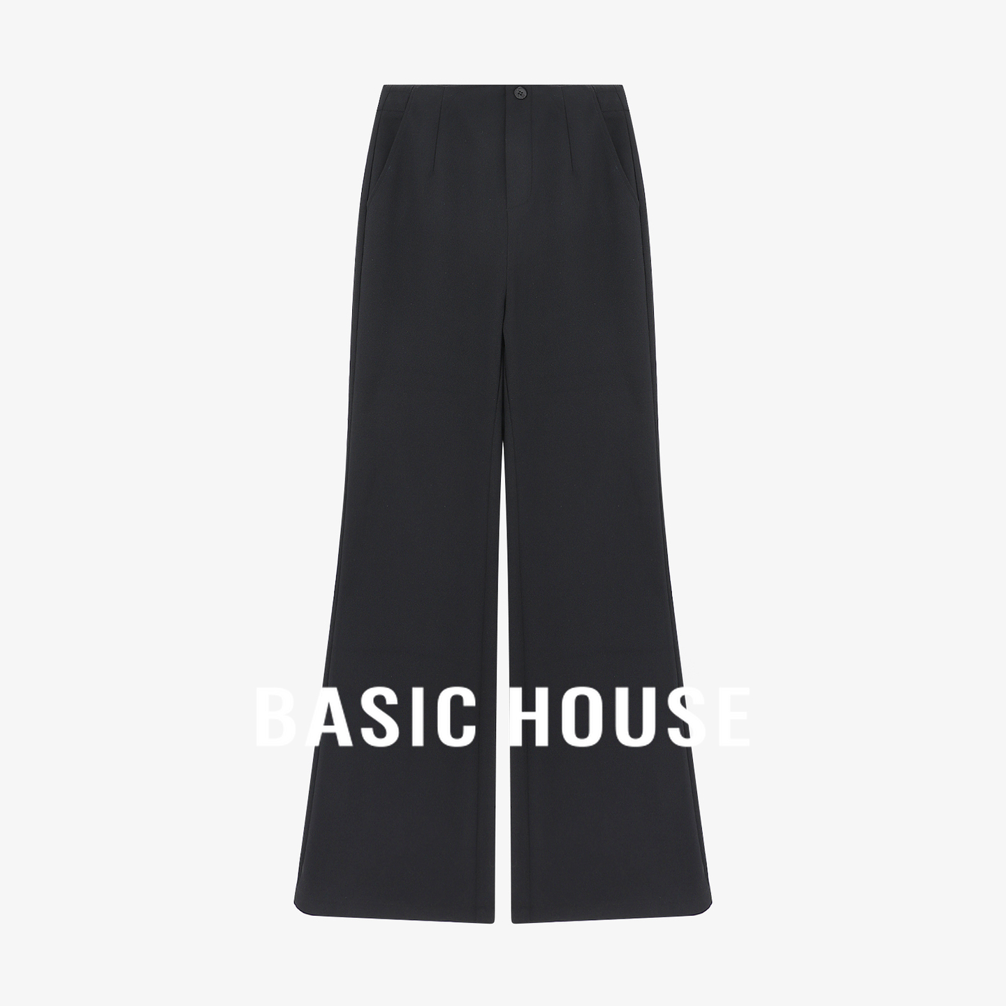 百家好垂感阔腿裤立体剪裁显瘦拖地通勤简约质感宽松长裤休闲裤