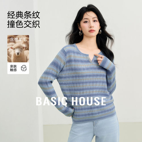 复古镂空针织衫 航海系时尚宽松