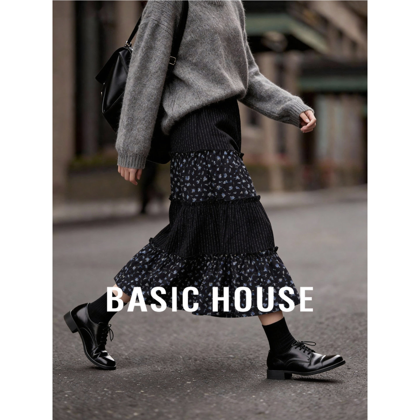 百家好撞色碎花蛋糕中长裙女春季新款拼接高级气质感半身A字裙子,女装/女士精品,半身裙,淘宝优惠券,粉丝福利购,淘宝优惠卷