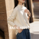 保暖打底内搭针织衫 Basic 毛衣女冬季 新款 House 百家好白色羊毛衫