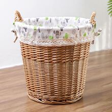 Household laundry basket Woven with rattan from a household