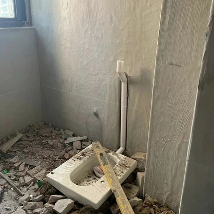 蹲便器水箱45度90度入墙隐藏式排水管蹲坑改装移位网红下水管配件