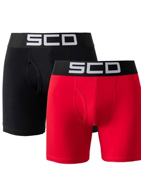SCD crowd 24秋冬 赠品系列-SCD平角纯棉透气黑红双色猛牛内裤