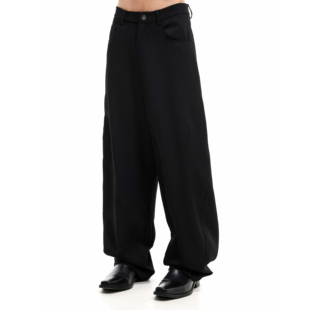 SCD crowd 24秋冬 百搭基础休闲抗皱宽松弯刀通勤立体裁剪西装裤