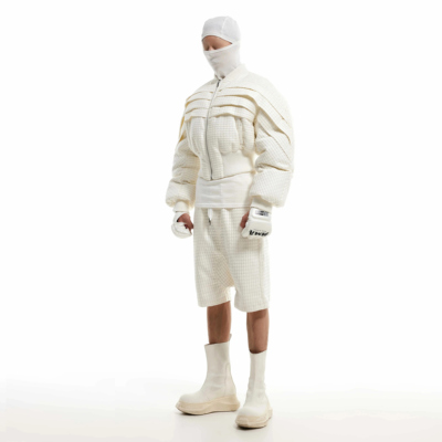 SCD crowd 24秋冬 300g鸭绒廓形活页短款羽绒服颗粒男女同款外套