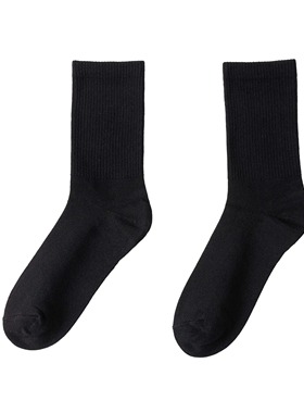 SCD crowd 24秋冬 赠品系列-SCD长筒百搭运动黑色防臭长袜