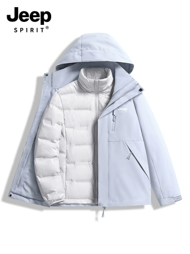 Jeep, желтый пуховик, куртка, зимний съемный вкладыш, «три в одном»