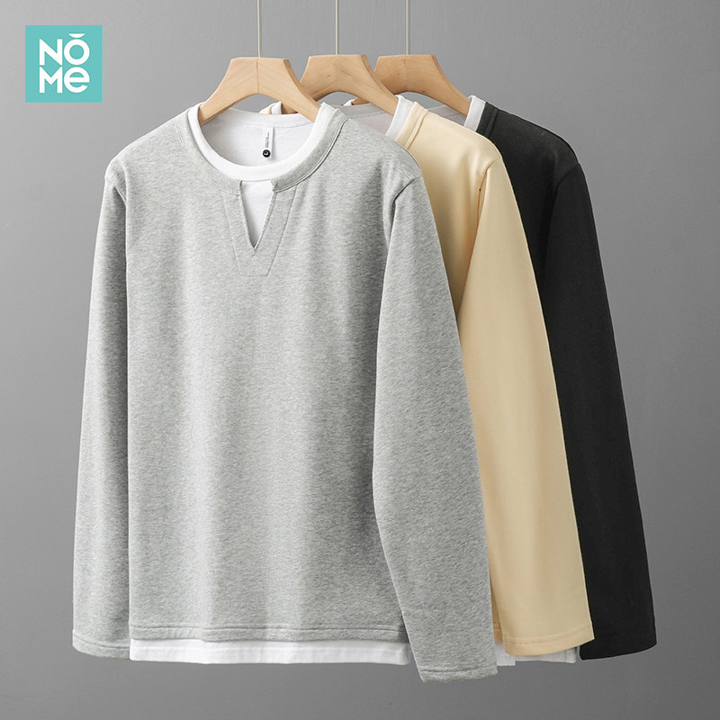 NOME假两件圆领卫衣男美式复古