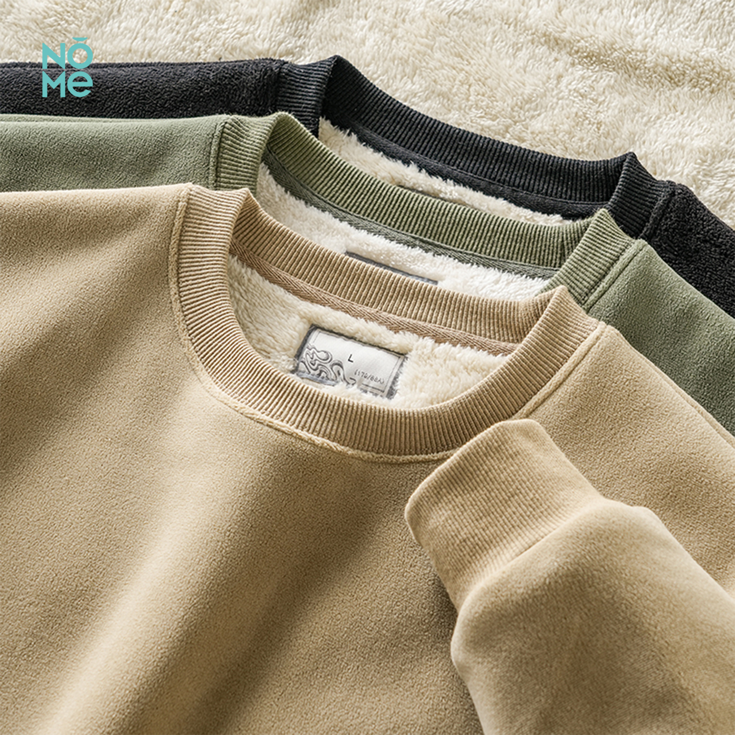 600G重磅羊羔绒卫衣男圆领外套