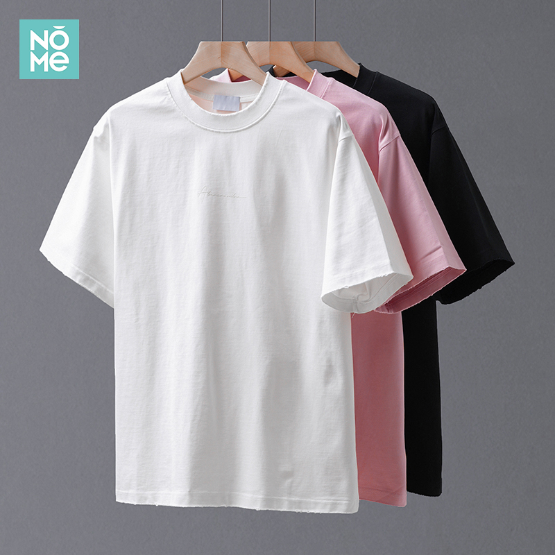 NOME400G重磅纯棉短袖T恤男不透