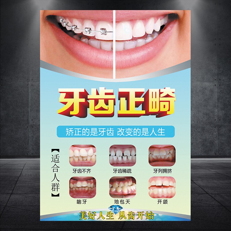 牙齿正畸矫正牙齿正畸隐形牙科口腔医生宣传广告高清海报挂图994
