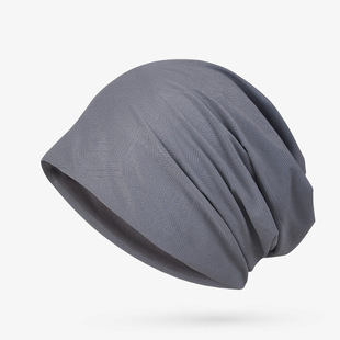 春夏季套头帽户外运动封顶镂空网眼薄冰爽遮阳防晒透气速干包头帽