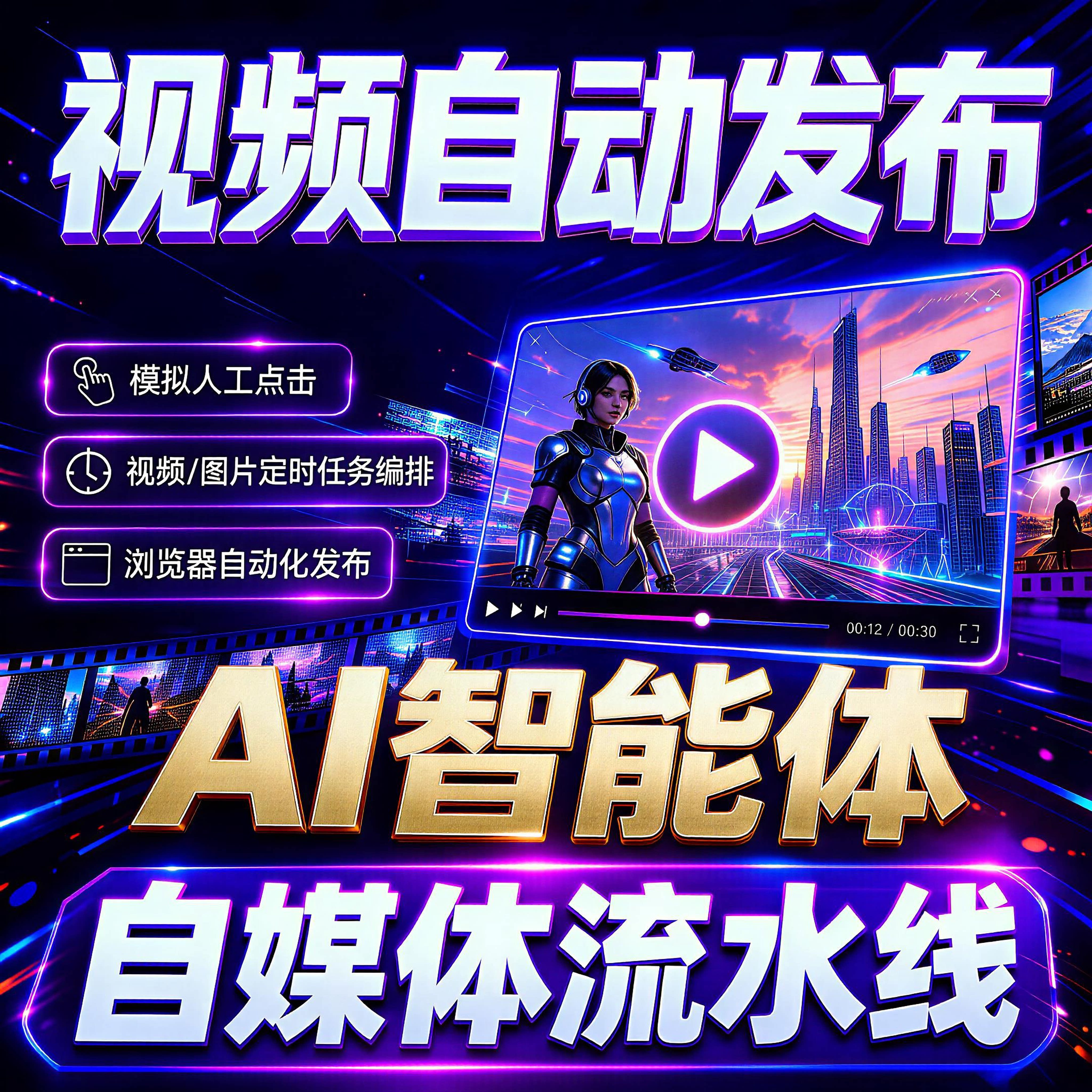 自媒体短视频自动化发布工作流图片