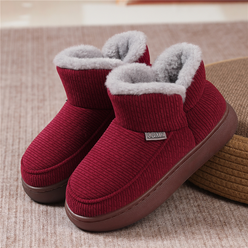 冬季高帮加厚毛绒中老年人棉鞋