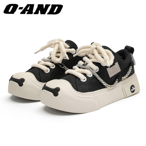 奇安达2025新款黑色大头帆布鞋