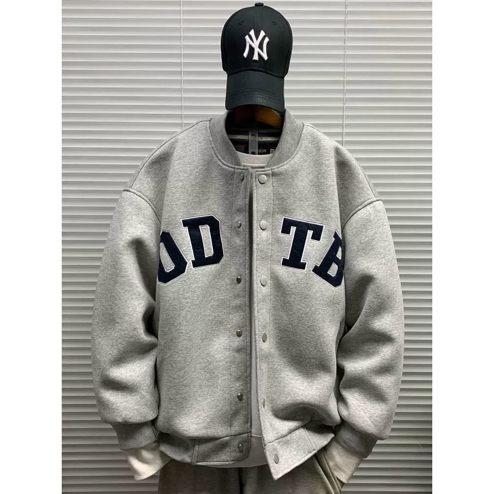加大码300斤春秋新款立领棒球服潮牌运动百搭飞行服痞帅休闲夹克